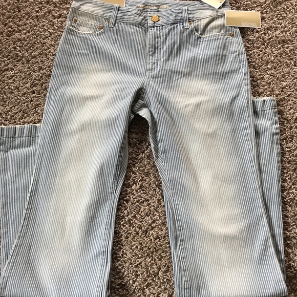 NWT Michael Kors Striped Flared Jeans 👖2 & 4 - Picture 7 of 7